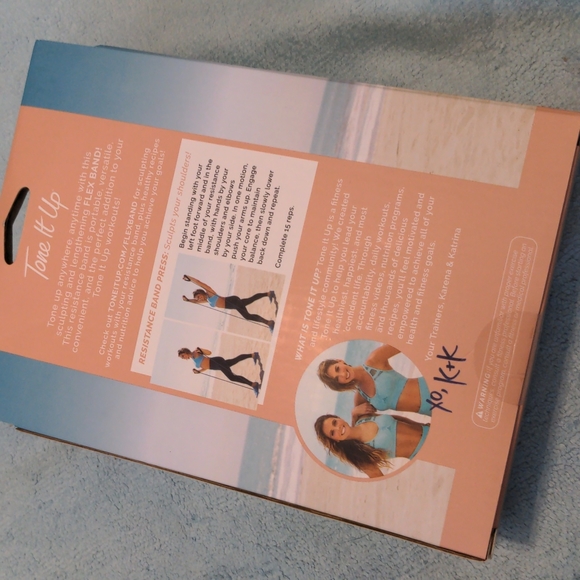 Tone It Up Ombre Blue Yoga Towel Flex Band Bundle - Picture 3 of 7